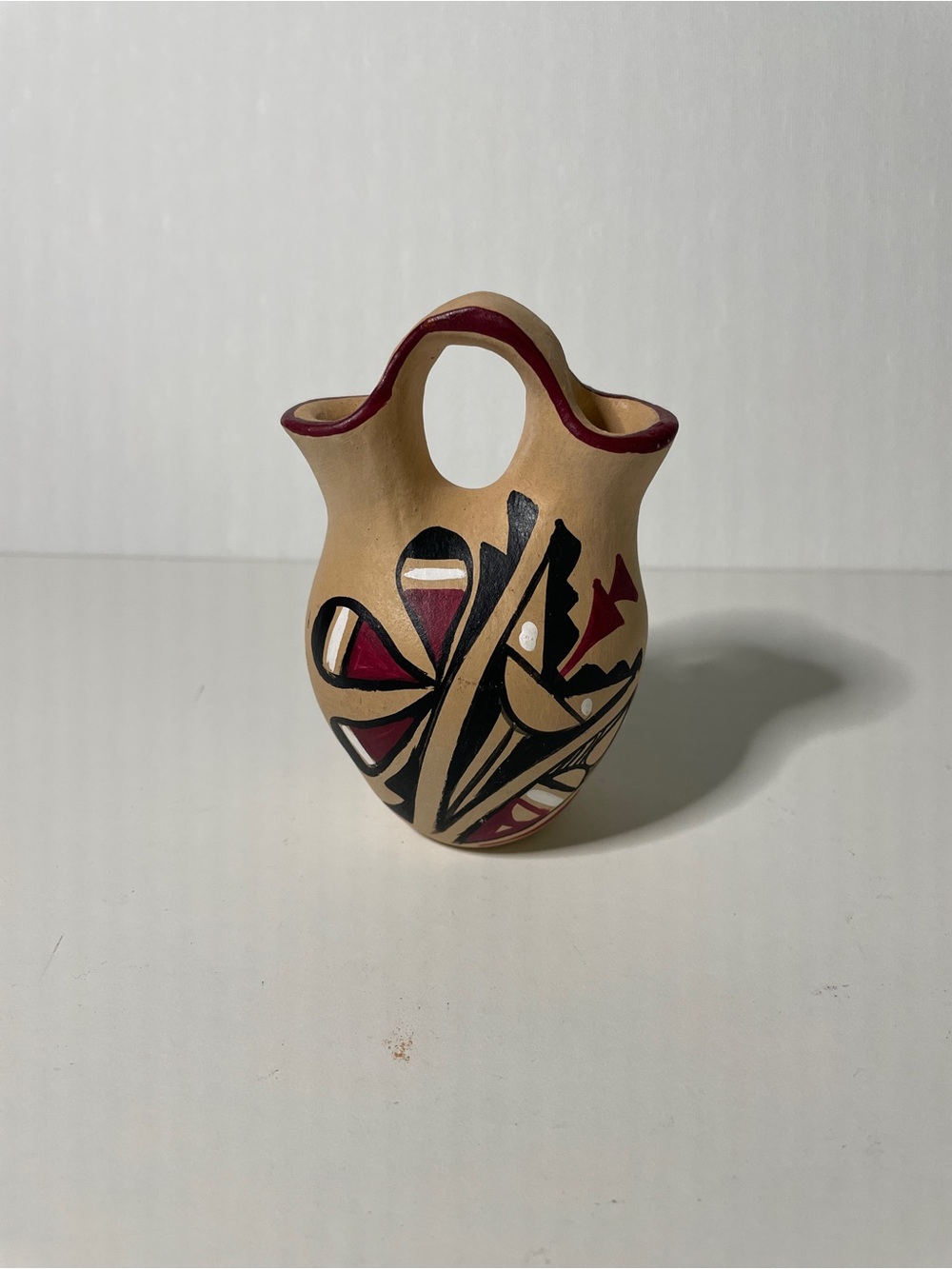 Handcrafted Native American Decorative Pueblo-Style Vase Signed